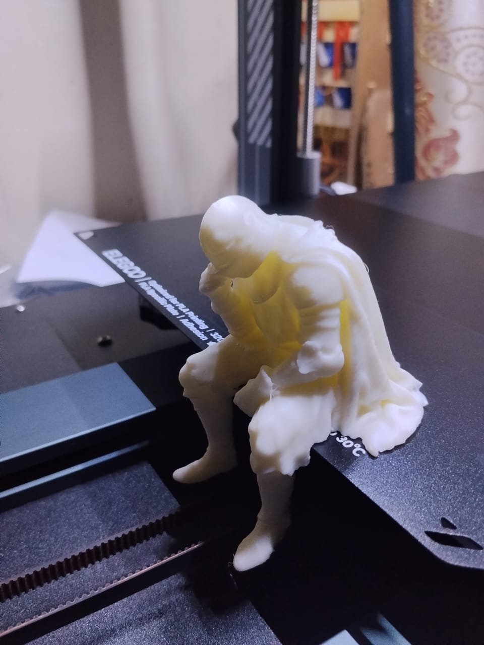 Medieval Knight Figurine in Thinker Pose