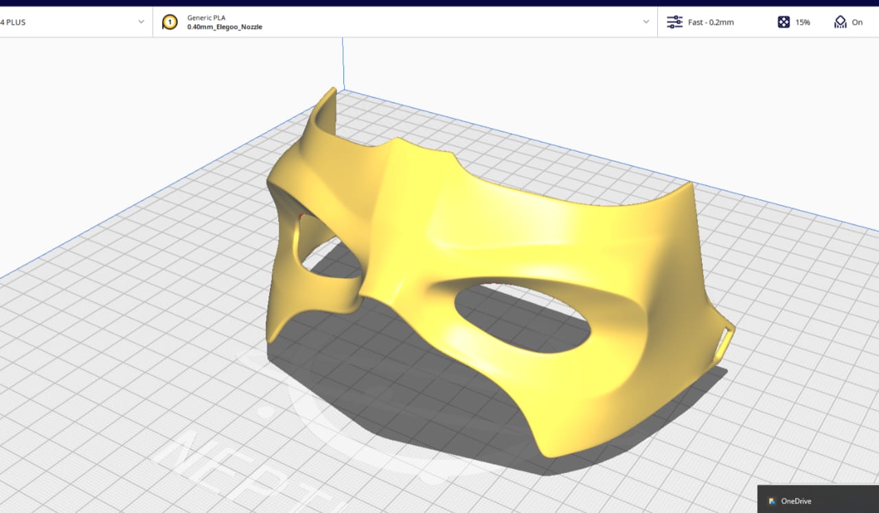 Superhero Cosplay Domino Mask CAD Preview